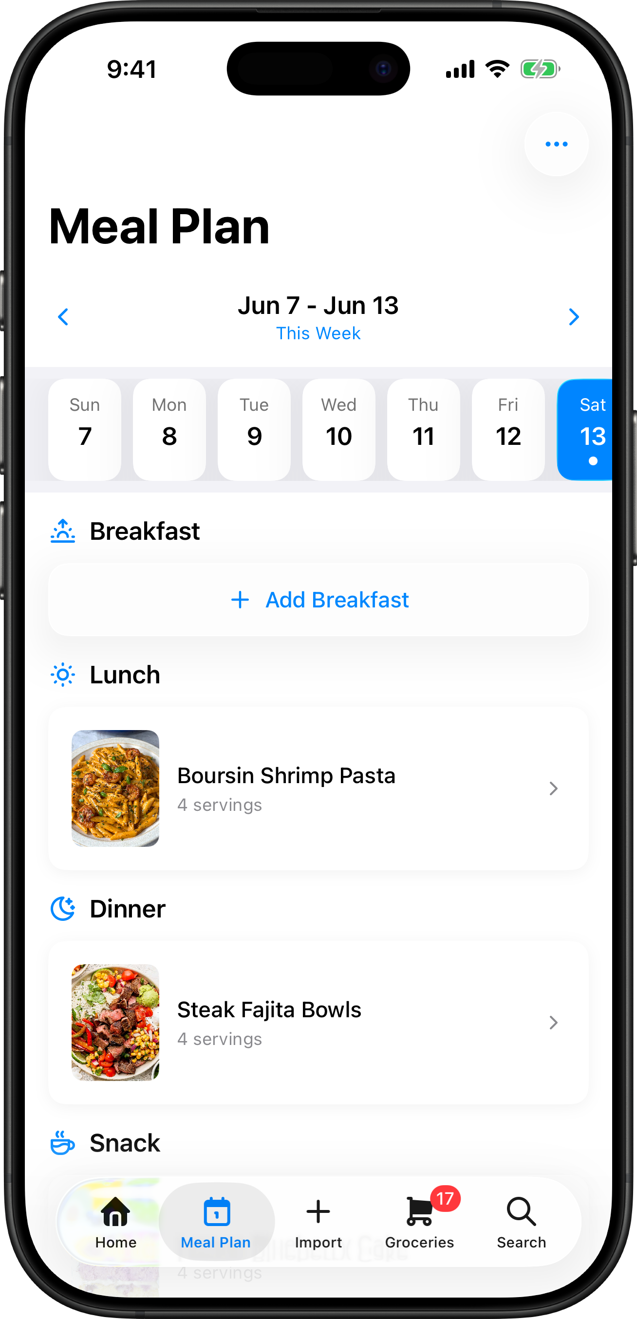 Meal plan with ease